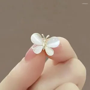 Brooches Exquisite Butterfly Brooch Mini Opal For Women Fixed Clothes Accessories Anti-light Buckle Jewelry Corsage Pin