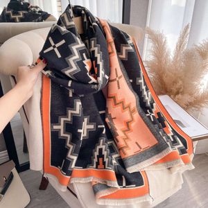 Herbst und neue Mode Kaschmir Diamant Muster Schal Damen Winter koreanische Ausgabe verdickt warm Schal vielseitig gestrickt Hals