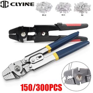 Fishing Wire Rope Crimping Cutting Pliers 0.1-2.2mm Round Sleeves Double Barrel Ferrule Loop Crimping Tool For Steel Wire Rope 240108