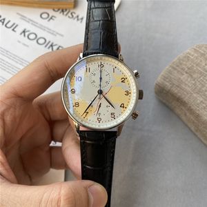 2024 DIAMETER 42 mm Designer Mens Fashion Casual Waterproof Watches Män Högkvalitativ automatisk mekanisk rostfritt stålklocka Läderband IC11