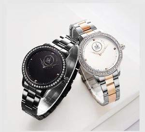 Relógio feminino relógios de alta qualidade luxo Limted Edition quartzo-bateria diamante conjunto espiral mar thread dial pulseira de aço à prova d'água 36mm relógio