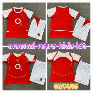 02 04 05 retro Arsen gunner kids kit soccer jerseys MARTINELLI SMITH ROWE SAKA football shirt kids kit PEPE ODEGAARD Nketiah G.JESUS FABIO VIEIRA ZINCHENKO child set