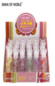 24PCSbox Fruit Lip Gloss Przezroczysty lustro olej do ust naprawianie Pulchowanie lipgloss seksowne usta pulchne makijaż kosmetyki6410321