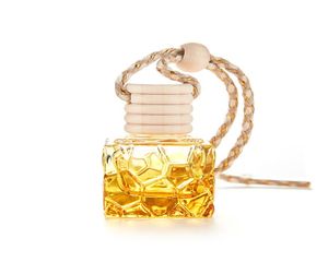 Small Car Perfume Bottle Rope Irregular Essential Oil Diffuser Fragrance Empty Cube Colour Hanging Ornaments Bottles New Arrival 14167043