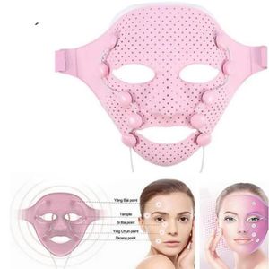 Maschera in silicone Elettrico a forma di V Lifting viso dimagrante Massaggiatore viso Anti rughe Dispositivo terapeutico EMS Macchina di bellezza 240108