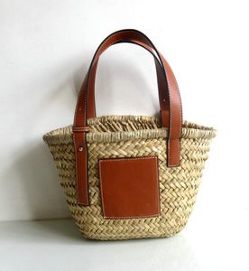 Bohemian Woven Female Bag Bucket Beach Straw Bdgs Ladies Shoulder Women handbagC3C09444644