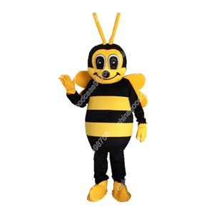 Rendimiento lindo disfraz de mascota de abeja vestido de fiesta elegante de Halloween traje de personaje de dibujos animados traje carnaval adultos tamaño cumpleaños traje al aire libre