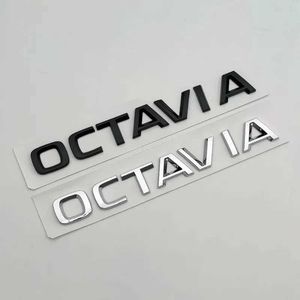 3D ABS Chrome Black Octavia Emblem Letters Car Trunk Badge For Skoda Octavia 1 2 3 4 A5 A7 MK3 Octavia Sticker Accessories