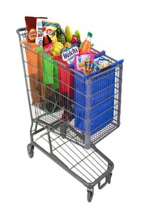 4PCSSet Shopping Cart Trolley Påsar Fällbar återanvändbar livsmedelsväska Eco Supermarketpåse Lätt att använda och tunga Bolsas7067426