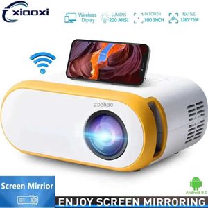 Projectors Mini Android Projector Q11 720p Smart Portable Home Cinema Theatre Travel Camping LED Proytor för resor utomhusfilm Nightl240105