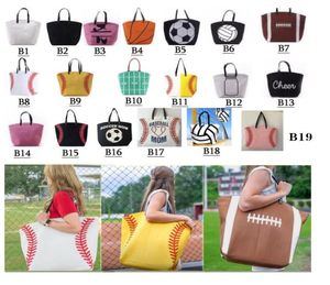 Canvas Bag Baseball Tote 19 Styles Sports Bags Casual Softball Bag Football Soccer Basketball Canvas Totes Home Storage Bags CCA126830724