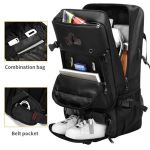 156173 Travel Backpack Men Business School Expandable USB Bag Large Capacity Laptop Waterproof Fashion 240108