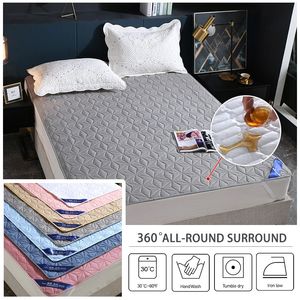 Waterproof Bedspread On The Bed King Size Cover Quilted Mattress Pad Washable Protector For Pet Dog Linen 240109