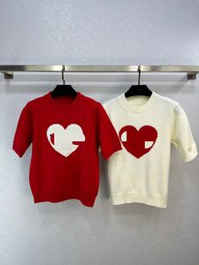 10099 L 2024 Runway Spring Summer Märke samma stil Vit svart tröja Kort ärm Crew Neck Womens kläder Högkvalitativa kvinnor Weilang68