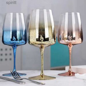 Wine Glasses New Style 500-600ml Exquisite Bright Starry Sky Goblet Red Wine Champagne Cup Family Bar Valentine's Day Gift Fashion Drinkware YQ240105