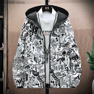 Herrjackor 2023 Spring Nytt dubbelsidig slitage Windbreaker Men Casual Jacka Male Hooded Waterproof Clothing High Quality Plus Size 4XL T240112