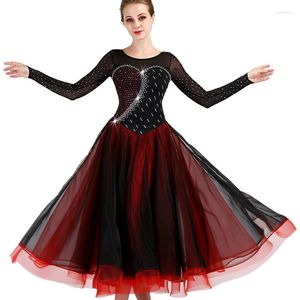 Scene Wear Full Diamond Modern Performance Competition Social Dance Big Swing National Standard Waltz Tango Dress