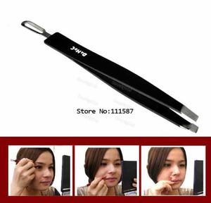 Promotion 5pcsLot New 2 in 1 Eyebrow Clip Clamp Tweezers Curler Blackhead Cleaning Rod Stainless Steel Make Up Tool Wholesal4636999