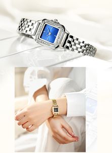 Zegarze Women Watch Watch Wysokiej jakości Luksusowa limitowana edycja Mały kwadratowy zestaw zegarek z Diamentowym Watch Waterproof Watch Kwarc Battery Watch