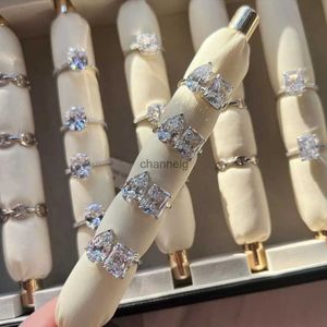 Cluster Rings Big CZ Ring For Women Geometric Tear Drop Rectangle Cubic Zirconia Open Adjusted Finger Jewelry YQ240109