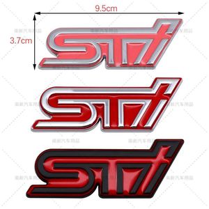 3D Metal Car Sticker Sti Letter Grill Emblem Badge bil Body Door Bakstam Fender 4WD Modifierad dekal för Subaru -tillbehör