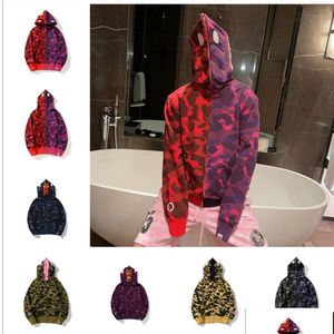 Men'S Hoodies & Sweatshirts Designer Shark Mens Hoodie Men Women Sweetwear Jacket Mouth Pattern Hoodies High Quality Sweater Joggers Otjnw