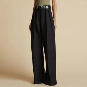 Women's Pants Suit Wide-legged Trousers Women 2024 Autumn And Winter Tall High-waisted Thickened Straight Mopping