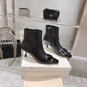 winter explosive women's boots Heel height 5.5cm leather women fashion oots