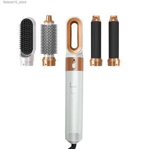 Hair Dryers Professional Hot Air Brush Hair Dryer 5 In 1 Hair Styler Blow Dryer Comb Electric Curling Iron Hair Straightener Styling Tools Q240109