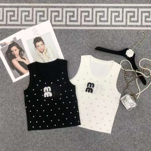 Designer-Tanktops Sommer Damen Weste Mode ärmelloses T-Shirt heiße Diamantstickerei Leibchen lässig niedlich tragbar Tank Top