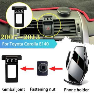 Handy-Halterungen, 30 W, Auto-Handy-Halterung für Corolla E140 E150 2007–2013, GPS-Clip, unterstützt kabelloses Aufladen, Aufkleber-Zubehör YQ240110