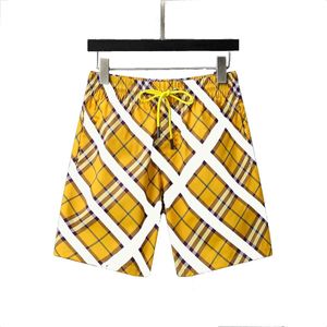 Summer Fashion Mens Designers shorts Quick Drying SwimWear Streetwears designer Khaki Plaid striped Printing Board Beach Pants size M-3XL