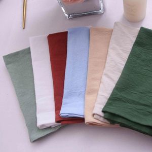 Bordservete Champagne Decor 6 Green Xmas Washable Dark Linen Cotton Soft White 40cm PCS/Lot