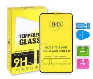 9D Temperat Glass Phone Screen Protector för iPhone14 Pro Max 13 12 11 XR XS 8 7 6 SAMSUNG A03S A30S A20S A02S A22 4G 5G HUAWEI WI7829586