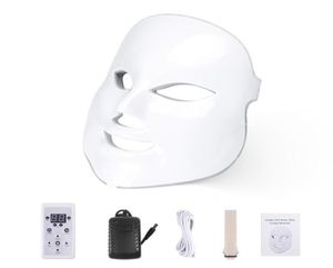 LM003 MOQ 1 Vit eller guld 7 färger PDT PON LED FACIAL MASK Hudföryngring rynka borttagning Elektrisk antiaging hemanvändning3121516