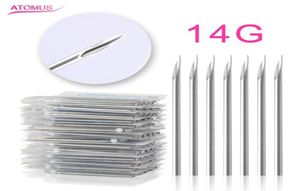 100pcs 14G Piercing iğneleri Tek kullanımlık steril gövde iğneleri Çeşitli Boyutlar Kulak Burun Göbeği için Dövme Arzı Miple6191922