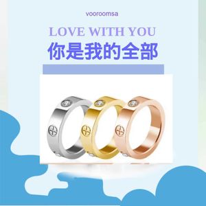 Fashion Ring Carter Ladies Rose Gold Silver Lady Rings Designer jewelry for sale Titanium steel stainless nail position simple and With Original Box