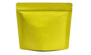 13x18 cm 50pcslot mat sarı saf alüminyum folyo fermuar kilit standı kurutulmuş meyve depo torbaları saf mylar folyo yeniden kullanılabilir depolama7329584