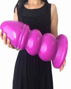 33126cm Super grande Plugue Anal Vibrador sem vibração Preto Ânus Massagem enorme dilatador anal Brinquedo sexual erótico gigante anal vibrador butt plug Y22945925