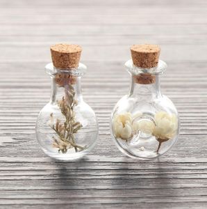 5Pcs Mini Glass Wishing Bottle Cork Stopper Empty Sample Jars DIY Pendants Storage Vial Wedding Home Decoration Supplies7318068
