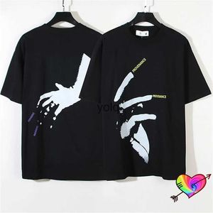 Men's T-Shirts Bla Raf Simons Provenance Tee Men Women High Street Raf Simons T-shirt Hand Claw Tops RS Short Sleeveyolq