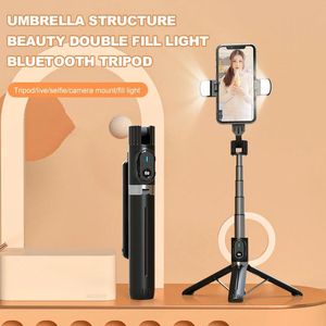 Monopés Roreta 2022 Novo tripé dobrável sem fio selfie stick com obturador Bluetooth monopé de liga de alumínio para smartphone Android Ios