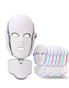 PDT 7 colori LED terapia della luce viso macchina di bellezza LED maschera per il collo facciale con microcorrente per dispositivo di sbiancamento della pelle3880428