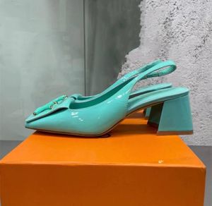 Scarpe eleganti da moda estiva per donna Décolleté da donna in pelle verniciata di alta qualità Designer di lusso con tacco alto 55CM Festa di nozze da donna 4776582