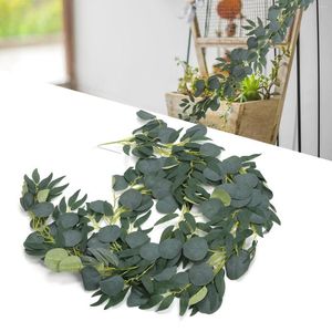 Decorative Flowers 190m Artificial Plant Green Eucalyptus Vines Decoration Hanging Simulation Ivy Wall Rattan Home Wedding