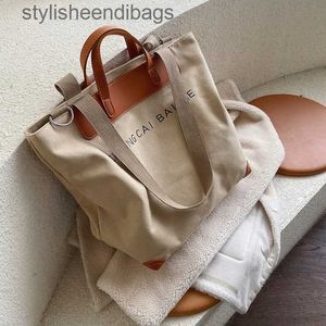 Umhängetaschen, lässige Canvas-Damenhandtaschen, Designer-Buchstaben, Schulter-Umhängetaschen, Damen-Tragetaschen, großes Fassungsvermögen, Leder, Patchwork-Shopper, Taschen von Stylisheendibags