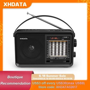 Connectors Xhdata D901 Am Fm Sw Portable Radio Bluetoothcompatible Radio Receiver with Speaker Support Tf Card Mp3 Music Player