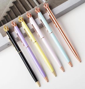 20pcsset Crown Ballpoint Pen Whole Metal Gift Pens Cute Gift Stationery Supplies Whole Teachers Gift Pen Wedding 2012029123231