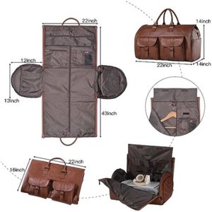 Carry-on Garment Bag Large Duffel Bag Suit Travel Bag Weekend Bag Flight Bag with Shoe Pouch for Men Women 240109