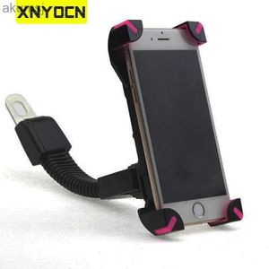 Cell Phone Mounts Holders Xnyocn Motorcycle Phone Holder Support Moto Rear View Mirror Stand Mount Scooter Waterproof Bag Accessories For Mobile Phones YQ240110